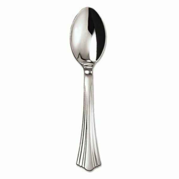 Wna WNA, Heavyweight Plastic Spoons, Silver, 6 1/4in, Reflections Design, 600PK 620155